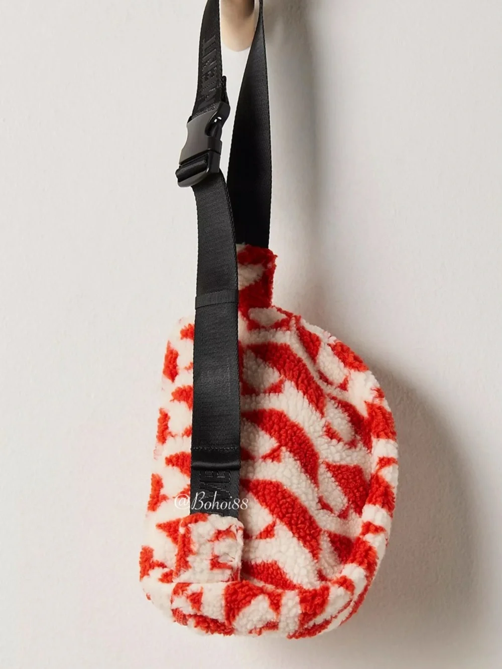 NWT Free People Printed Sherpa Sling Bag